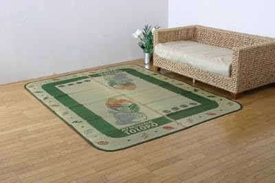 純国産 となりのトトロ い草ラグ 『おさんぽ』 グリーン 140×200