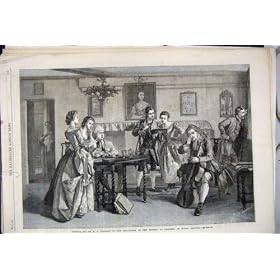 1866 Music Tuning Up Singing Women Antique Print