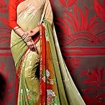 Multi Designer Georgette Saree With Banglore Silk Blouse