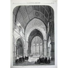 Fine Art 1865 English Protestant Church Naples People
