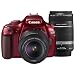 Canon �f�W�^����჌�t�J���� EOS Kiss X50 ���b�h �_�u���Y�[���L�b�g KISSX50RE-WKIT