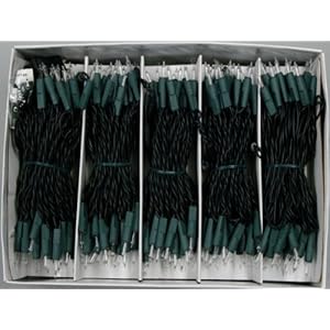 【クリックで詳細表示】クリアー電球 500球 緑色ストレートコード 防水PV二股ホルダータイプ 連結可