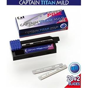 【クリックでお店のこの商品のページへ】【貝印カミソリ】 業務用 キャプテン-チタン-マイルド-ブレード20 (B-CAPT)