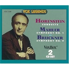 Horenstein conducts Mahler Symphony No. 1 & Bruckner Symphony No. 9(CD-R)