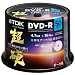 TDK �f�[�^�pDVD-R 16�{���Ή� �z���C�g���C�h�v�����^�u�� ���d�V���[�Y 50���X�s���h�� DR47HCPWC50PA