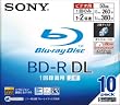 SONY ���{�� �r�f�I�pBD-R �ǋL�^ �Ж�2�w50GB 2�{�� �v�����^�u�� 10��P 10BNR2VBPS2