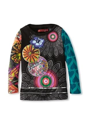 Desigual Girl's Long Sleeve Tee (Black)