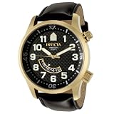 Invicta 0449 II Collection Black Leather Watch