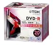 TDK �^��pDVD-R �f�W�^�������^��Ή�(CPRM) �z���C�g���C�h�v�����^�u�� 1-8�{�� 5mm�X�����P�[�X 20���p�b�N DR120DPWB20U