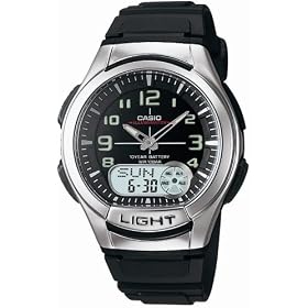 [�J�V�I]CASIO �r���v �X�^���_�[�h �A�i���O/�f�W�^�� �R���r�l�[�V�������f�� AQ-180W-1BJF �����Y
