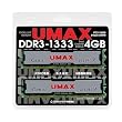 UMAX DDR3-1333(2GB*2)Kit CL9 1.5V DDR3-1333 2���g �f�X�N�g�b�v�p 240pin U-DIMM Cetus DCDDR3-4GB-1333
