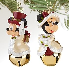 US Disney Parks ����Victorian Jingle Bell(�r�N�g���A���E�W���O���x��)Minnie(�~�j�[) and Mickey (�~�b�L�[) Holiday Ornament Set (�z���f�B �I�[�i�����g �Z�b�g)