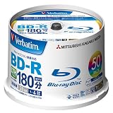 �O�H���w���f�B�A Verbatim BD-R LTH TYPE (�n�[�h�R�[�g�d�l) 1��^��p 25GB 1-4�{�� �X�s���h���P�[�X 50���p�b�N ���C�h����Ή� �z���C�g���[�x�� VLR130YP50V2