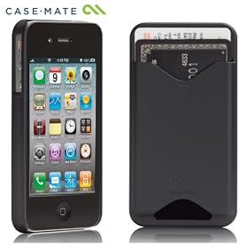 Case-Mate iPhone 4S / 4 �J�[�h�z���_�[�t�n�[�h�P�[�X ID Case �}�b�g�E�u���b�N CM015573