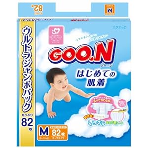 【クリックで詳細表示】グーン はじめての肌着 Mサイズ 82枚