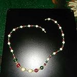 Green Non-Precious Metal Base Metal Pearl Traditional Necklace