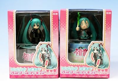  VOCALOID 初音ミク オルゴールフィギュアVer. 1.5 ボーカロイド デザイン 音楽 プライズ セガ（全２種フルセット＋ポスターおまけ付き）