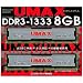 UMAX DDR3-1333(4GB*2)Kit CL9 1.5V DDR3-1333 2���g �f�X�N�g�b�v�p 240pin U-DIMM Cetus DCDDR3-8GB-1333