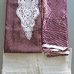 Bronze Floral Cotton Dress Material With Dupatta