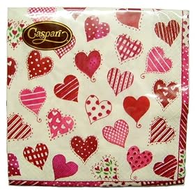 Caspari �t�@�b�V�����y�[�p�[�^�I�� Calico hearts L(Lunch)�T�C�Y 7470L