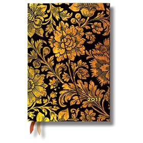 Paperblanks / �y�[�p�[�u�����N�X 2011�N�_�C�A���[�i�蒠�j�y�~�b�h�i�C�g�S�[���h�E�~�f�B�T�C�Y�z