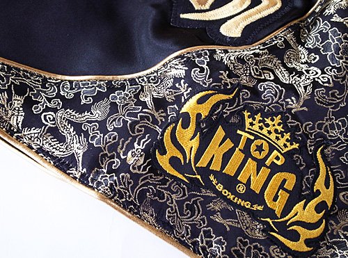 <em>TOPKING</em> 黑金 ドラゴン キックパンツ ムエタ