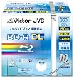 Victor �f���p�u���[���C�f�B�X�N DL(�Ж�2�w) 1��^��p 260�� 50GB 4�{�� ���C�h�z���C�g�v�����^�u�� 10�� BV-R260GW10