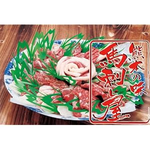 【クリックで詳細表示】【馬刺し屋】 皿盛りお届け！熊本の桜 お城セット [贈答用スライス皿盛]お祝い お返し 感謝 贈答品