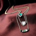 Green Metal Alloy Emerald Fashion Necklace