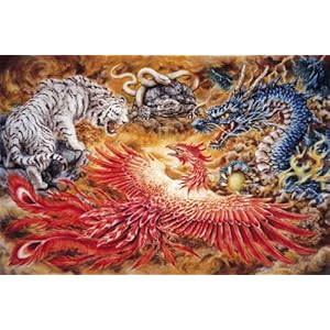 【クリックで詳細表示】めざせ！パズルの達人 1000ピース 四神図 11-340