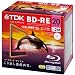 TDK �^��p BD-RE 25GB 1-2�{�� �z���C�g���C�h�v�����^�u�� 20�� 5mm�P�[�X BEV25PWA20A