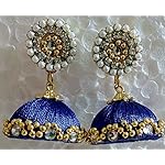 Pragnya's Purple silk thread Jhumki Earring