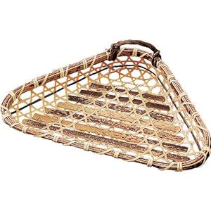 【クリックで詳細表示】かずら付虎竹おむすび皿 約25x16.5xH6cm W22242