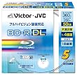 Victor �f���p�u���[���C�f�B�X�N DL(�Ж�2�w) 1��^��p 260�� 50GB 4�{�� ���C�h�z���C�g�v�����^�u�� 5�� BV-R260GW5