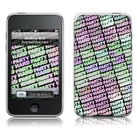 Music Skins iPod Touch 8GB (��2����) / 32GB 64GB (��3����) �p�t�B����  Andrew WK - Party Hard Multi Color  iPod Touch 8GB (��2����) / 32GB 64GB (��3����)   MSRKIPT20211