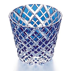 【クリックで詳細表示】カガミクリスタル 江戸切子 矢来重 紋 猪口 T617-1565-CCB