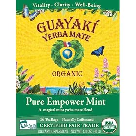�A�����J�_����(USDA)���F�I�[�K�j�b�N�C�F���o�E�}�e���@Guayaki�@�~���g�e�B�[ �y��ς�����16�e�B�[�p�b�NX6�p�b�N�E�g�[�^��96�e�B�[�p�b�N�z�@�y�����E�A�����J����̑��������z�@Guayaki Magical Mint Mate Tea Blend, Tea Bags, 16-Count Packages (Pack of 6)