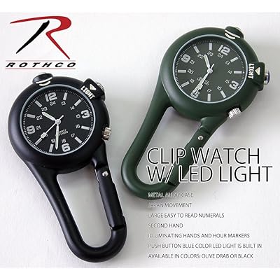 ROTHCO ロスコ LEDライト搭載 カラビナウォッチ