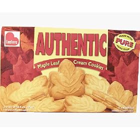 �I�[�Z���e�B�b�N�F���[�v�����[�t�N���[���N�b�L�[�@�i32����x2�j�@ Authentic Maple Leaf Cream Cookies 32pcs tray x 2