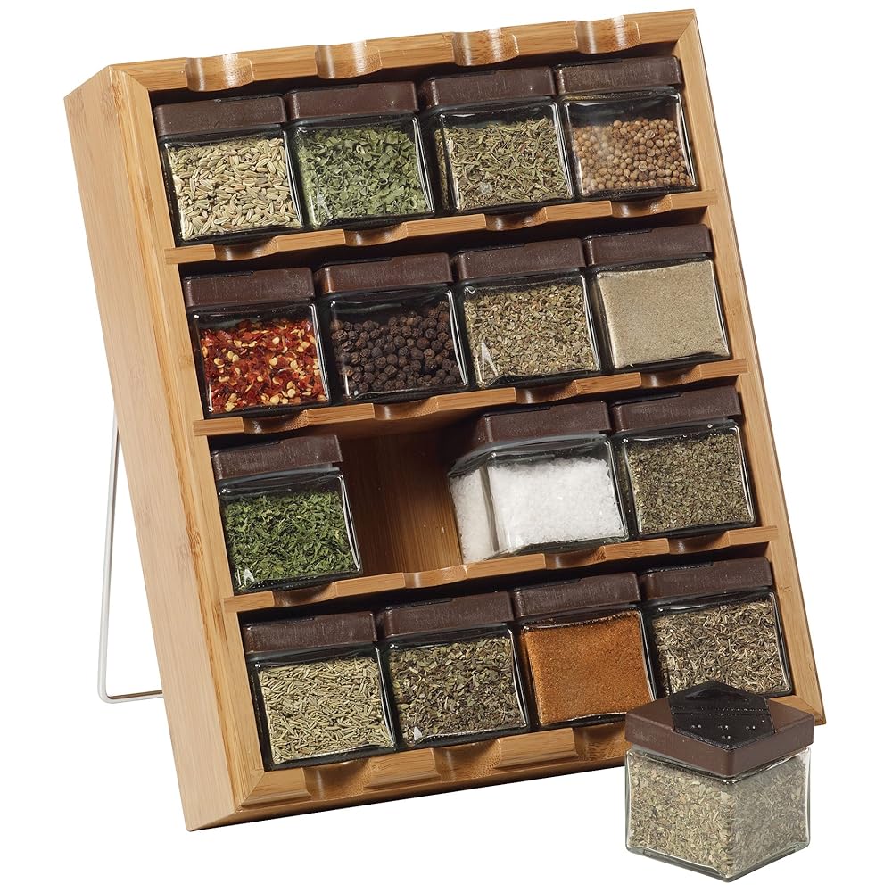 Bamboo spice rack, Spice rack, Spice storage