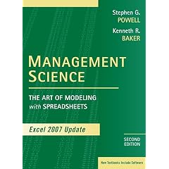 Management Science: The Art of Modeling with Spreadsheets, Excel 2007 Update