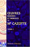 uvres badines et morales de Mr. Cazotte: Tome 1