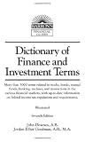 Dictionary of Finance and Investment Terms