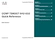 CCNP TSHOOT 642-832 Quick Reference