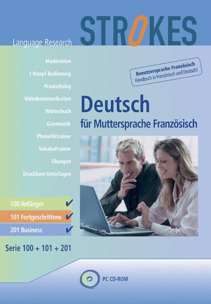 Screenshot von Strokes Deutsch für Muttersprache Französisch 100 / 1001 / 201. Anfänger / Fortgeschittene / Business. CD-ROM. Kompletter Sprachkurs  (Lernmaterialien)