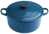 LE CREUSET 3-1/2 Quart Round French Oven Covered Blue L2501-22-09