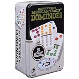 Collectors Double 12 Colour Dot Dominoes In Tin