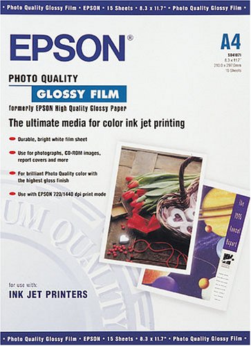 Drucker: Epson C13S041071 15 Blatt Hochglanz-Papier, DIN A4, 170g/m�