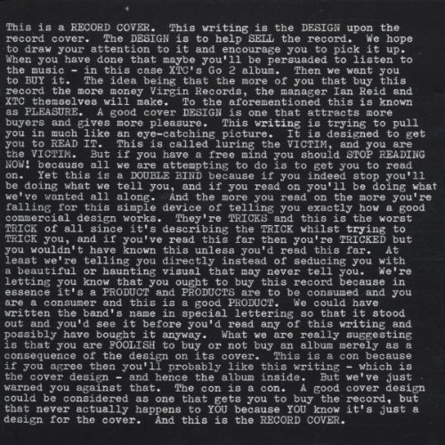 Go 2 by XTC album cover