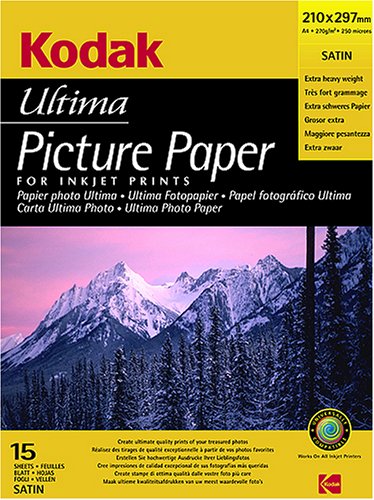 Kompaktanlagen: Kodak Ultima Fotopapier 15 Blat DIN-A4 satin